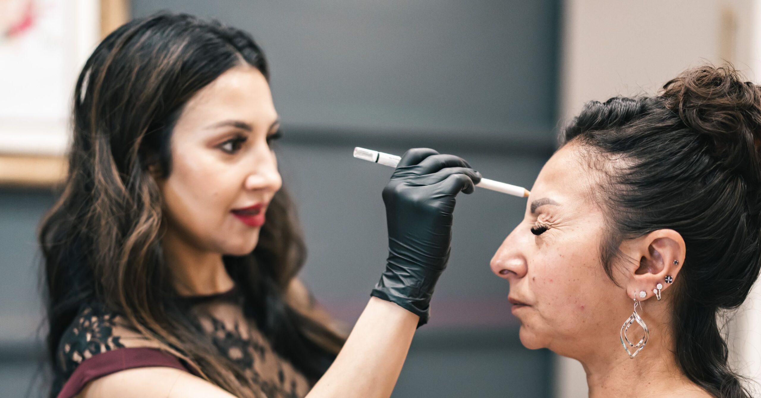 client getting treatment in the clinic